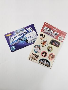 Vintage 1999 Backstreet Boys NWT Deadstock Stickers & Millennium Photocard Pack